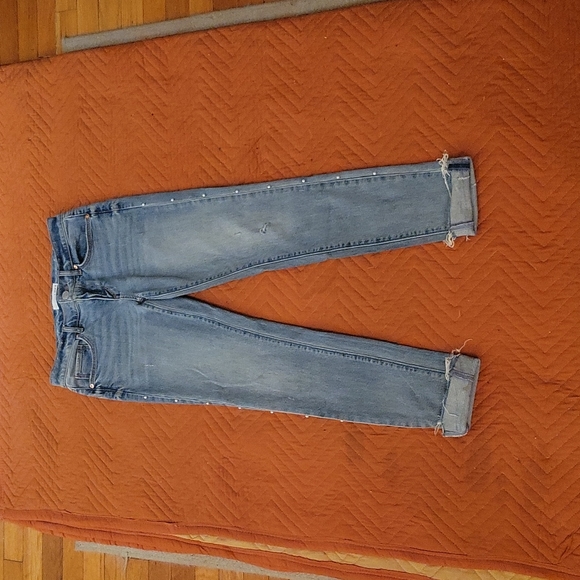 LOFT pearl studded skinny jeans size 25 - Picture 10 of 10